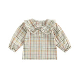 Baby Girl Peter Pan Collar Blouse - Plaid.